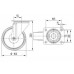 ZWENKW.160MM.RUBB.ZWARTROL PLAAT135KG