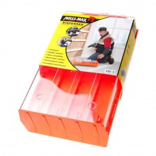 DISPENSER (LEEG) MILLIMAX UITVULPLAATJES TRANSPARANT/ORANJE
