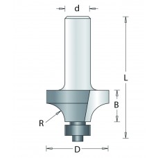 624-6 HM TCT AFRONDINGSFREES , D= 22, R= 6,3