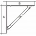 PLANKDRAGER MET SCHOOR / ZWARE UITVOERING / 250X400 MM / STAAL WIT GEL