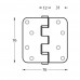 KOGELLAGERSCHARNIER AFGEROND 3" (76X76X2,5) RVS