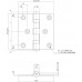 KOGELLAGERSCHARNIER RECHT 3" (76X76X2,5) RVS