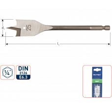 SPEEDBOOR, 1/4'' BIT-AANSLUITING, ø6X152