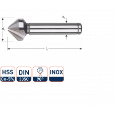 HSS-E VERZINKFREES 90°, 'INOX', DIN 335C, ø10,4 (M5)