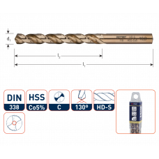 HSS-E SPIRAALBOOR, DIN 338, TYPE HD-S, ø6,8