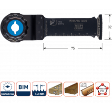 MTK 13/32BI STARLOCK-MAX INVALZAAGBLAD HOUT/METAAL 32X80