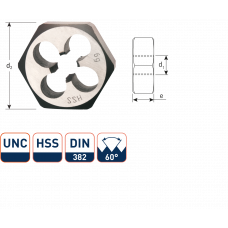 HSS ZESKANTE SNIJMOER, DIN 382, UNC 3/8-16