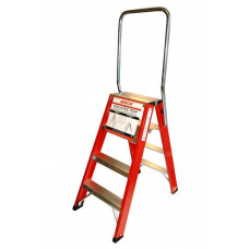 TRAP DUBBEL OPLOOPBAAR ALUMINIUM 2 X 3 TREDES MET BEUGEL