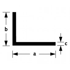 HOEKPROFIEL ONGELIJKZIJDIG ALUMINIUM BRUTE 30X15X2MM 500CM